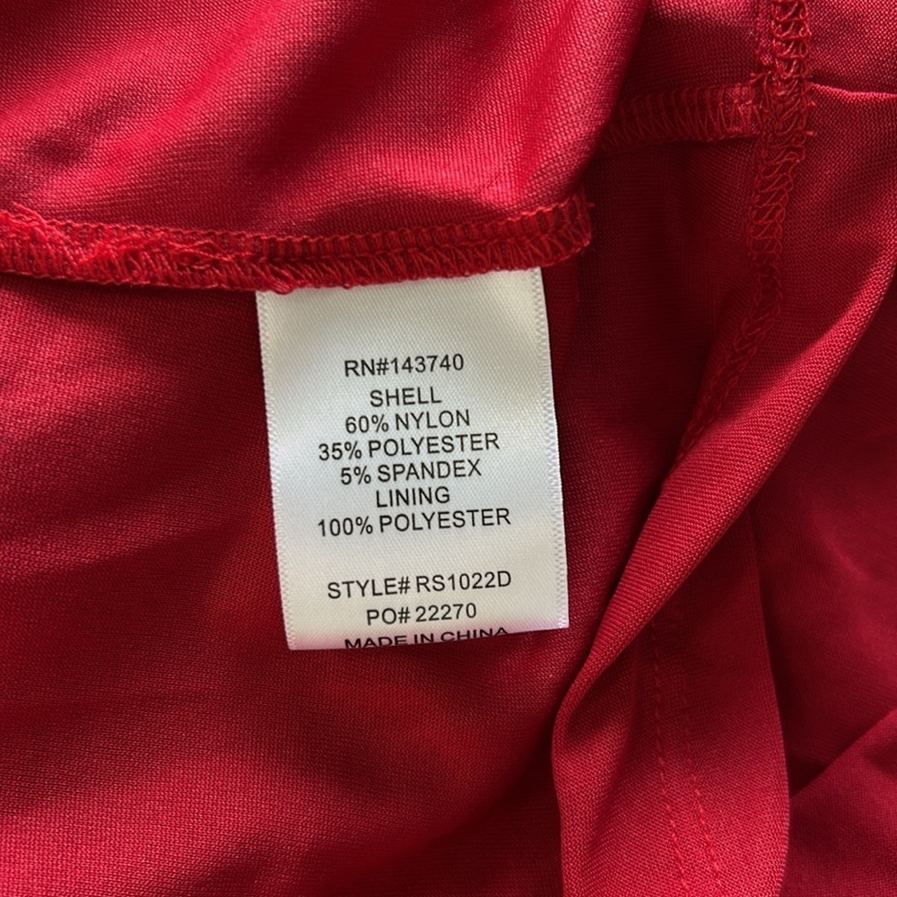 Tuckernuck Hyacinth House Angelina Gown Red Shimmer V Neck Dress Sz XXL NEW - Picture 14 of 14